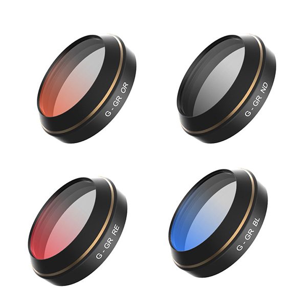 PGYTECH 4pcs set filters for  Mavic Pro (Red, Blue, Orange, Gray graduated)