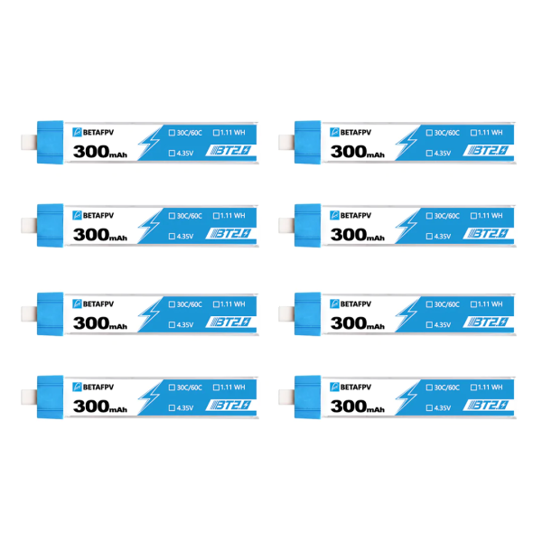 [:en]BetaFPV BT2.0 300mAh 1S 30C Battery (1Piece)[:]