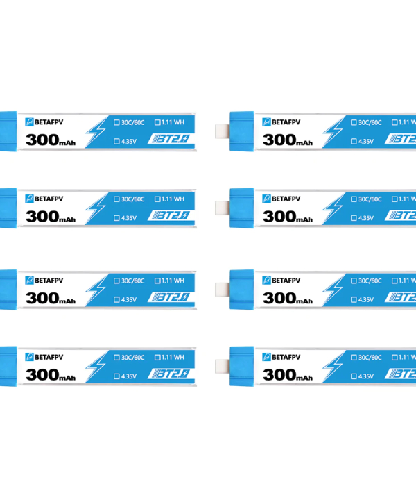 BetaFPV BT2.0 300mAh 1S 30C Battery (8PCS)