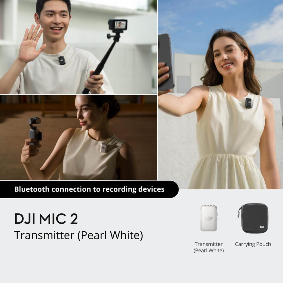 DJI Mic 2 Transmitter (Pearl White) - Image 8